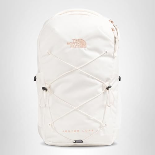 THENORTHFACE Women's Jester Luxe Everyday Laptop Backpack, Gardenia White/Burnt Coral Metallic, One Size