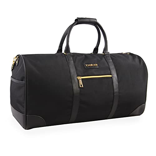 bebe Women's Whitney Duffel Bag, Black Gold