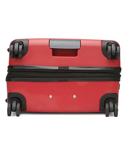 Tommy Hilfiger Women's Hardside Upright Luggage Set, Red, One Size