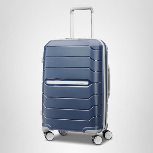 Samsonite Freeform 28-Inch Large Luggage with Dual 360° Spinner Wheels - Checked Suitcase - TSA Lock, Airline-Approved - Lightweight Durable Polypropylene Expandable Hardshell - Navy