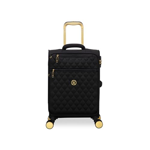 It Luggage Glimmering 22" Softside Carry-On 8 Wheel Expandable Spinner, Black