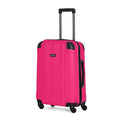 Kenneth Cole REACTION Out of Bounds Lightweight Hardshell 4-Wheel Spinner Luggage, Magenta, 24-Inch Checked