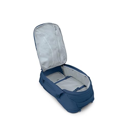 Osprey Farpoint 40L Men's Travel Backpack - Carry On Bag with Laptop Sleeve and Toiletry Pocket, Antique Blue