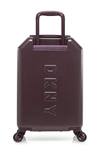 DKNY Unisex-Adult Metal Logo, Burgundy, 21" Carry On