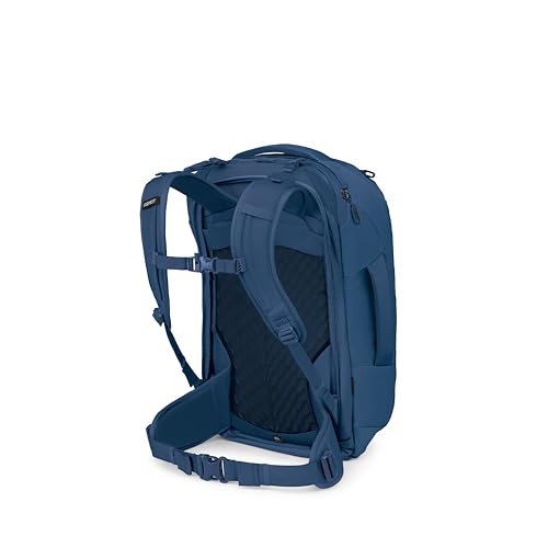 Osprey Farpoint 40L Men's Travel Backpack - Carry On Bag with Laptop Sleeve and Toiletry Pocket, Antique Blue