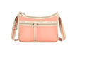 LeSportsac Ballet Deluxe Everyday Crossbody Bag + Cosmetic Bag, Style 7507/Color R084, Peach Glow/Buff 2 Tone Spectator, Lightweight Ripstop Nylon in New Environmentally Conscious Recycled Material