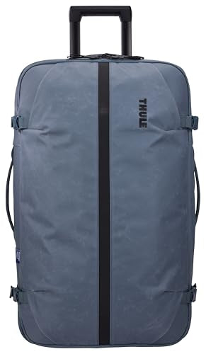 Thule Aion 70cm Wheeled Duffel - Wet/Dirty storage pocket - Smooth rolling wheels - Interior compression straps - Lockable exterior zippers - 100% recycled PFC-free waxed canvas fabric