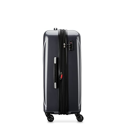 DELSEY PARIS Helium Aero Hardside Expandable Luggage with Spinner Wheels, Titanium, Checked-Medium 24 Inch
