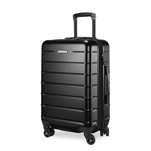 Ricardo Beverly Hills Cambria Hardside Luggage | Stylish Suitcase with Wheels for Effortless Travel, Expandable and Secure TSA-Locked Packing, 20-inch Carry-On, 22x14x9 (Black Pearl, Carry-On 20-Inch)