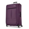 Samsonite Soft-Sided 29-Inch Lightweight Large Checked Expandable Element Suitcase: Durable, 360° Spinner Wheels, Adjustable Telescopic Handle, 2 Front & 1 Side Pocket- Purple