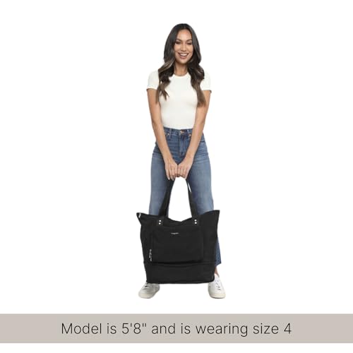 Baggallini Women's Carryall Expandable Packable Tote, Black