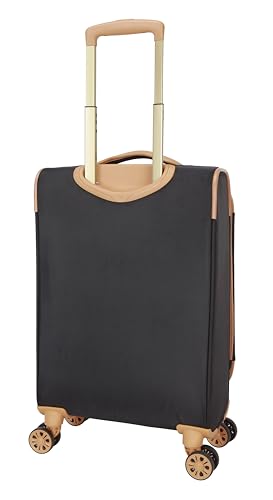 Dockers Seahorse Softside Expandable 8-Wheel Spinner Travel Carry On Luggage, 20-Inch, Black
