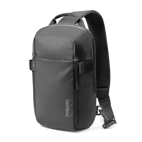 tomtoc 7L Sling Backpack Crossbody Bag for Men Women, EDC Daypack Chest Shoulder Bag for 14-Inch MacBook Pro M5/M4/M3/M2/M1, 13" MacBook Air/Neo, 13" iPad Air M4/M5, Organized, Daily Use, Work/Travel