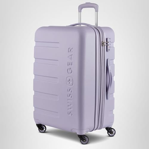 SwissGear 7366 Signature Hardside Expandable Luggage with Spinner Wheels, TSA Lock, Cup-Holder, Evening Haze, 3-Piece Set (19/23/27)