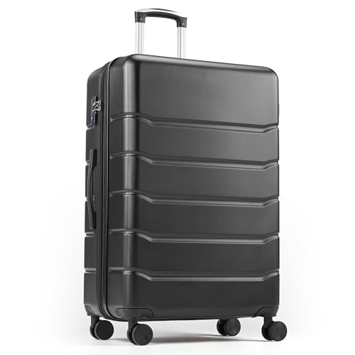 HealSmart Hardside Carry-On Luggage, Expandable Portable Hardshell Luggage with Spinner Wheels, Lightweight Suitcase TSA Lock, 20 Inch, Black