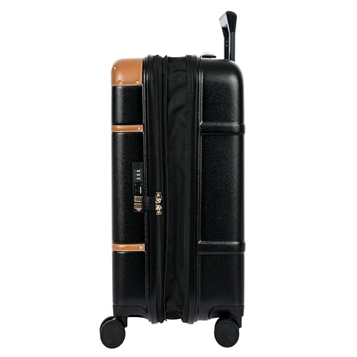 Bric's Bellagio 21" Expandable Cabin Trolley, Airline Approved, Spinner - Black