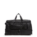 Vera Bradley Women's Recycled Ripstop XL Foldable Rolling Duffel Travel Bag, Black, One Size
