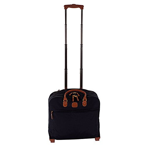Bric's X-Travel 2.0 Rolling Carry-On 16 x 13.7 x 6 Inch, Water-Resistant Underseat Bag with Silent Wheels, Retractable Handle and Laptop Pocket - Navy