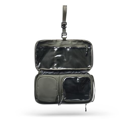 NOMATIC Toiletry Bag for Travel - Great for Travel Size Toiletries - Travel Essentials Wash Bag - Makeup Bag, (Olive), Large V2
