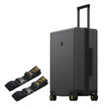 LEVEL8 Luminous 24 Inch Checked Luggage with Luggage Straps