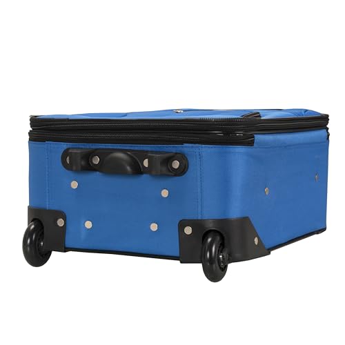 Rockland Fashion Softside 2 Piece Luggage Set, Expandable, (14" Tote/19" Upright), Blue