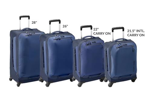 Eagle Creek Expanse 4-Wheel 26" Luggage – Durable Checked Spinner Suitcase with Expandable Capacity – Rugged Fabric, Lockable Zippers & Grab Handles – Travel-Ready – Pilot Blue