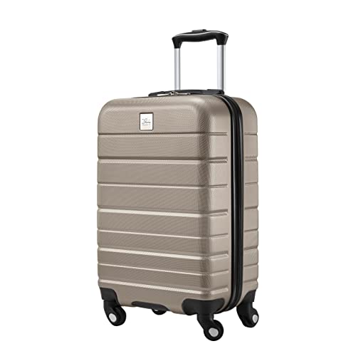 Skyway Epic 2.0 Hardside Lightweight and Durable ABS Shell Luggage, Spacious with Dual Spinning Wheels, Comfort Grip and Expandable, Men and Women