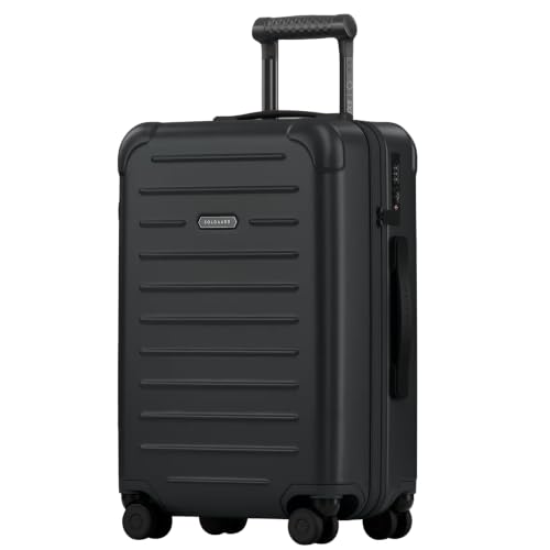 Solgaard Carry-On Closet Lite - Hard-Shell 22.4" Travel Luggage Bag (Black)