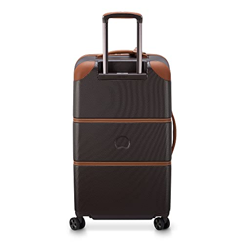 DELSEY PARIS Chatelet Air 2.0 - Hardside Checked Luggage Trunk 26 Inch - TSA Lock- 360° Spinner Wheels - Polycarbonate Travel Suitecase, Chocolate Brown