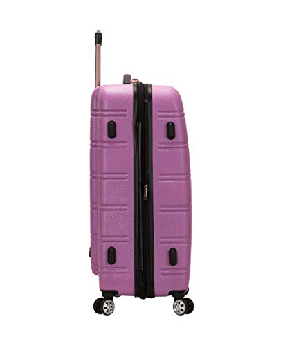 Rockland Melbourne Hardside 3 Piece Expandable Spinner Wheel Luggage Set, (20"/24"/28"), Pink