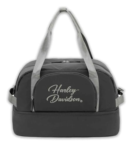 Harley-Davidson Women's Black Opal II Over-Under Weekender Duffel Bag, Gray