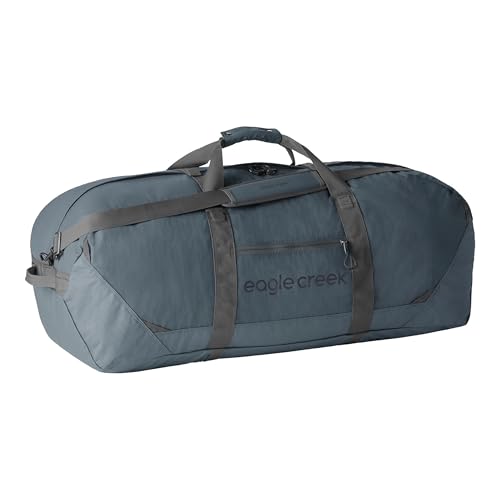 Eagle Creek No Matter What Duffel Bag - Eco Friendly Duffel for Sustainable Travel - Adjustable Shoulder Strap - Multiple Carry Options - Easy to Store - Smoke - 110L
