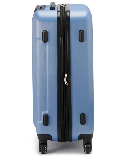 Calvin Klein Women's Hard Side Upright Luggage Spinner Light Weight Suitcase, Forever Blue, Medium