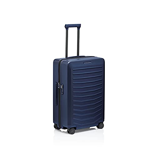 Bric's PORSCHE DESIGN 27 inch Expandable Spinner Luggage - Expandable Depth of 1.5" - Hardside Travel Suitcase - Roadster Collection - Dark Blue Matte