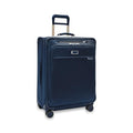 Briggs & Riley 26" Medium Expandable Spinner - Checked Luggage for Travel, Suitcases with Wheels, Softside Rolling Bag for Men & Women, Self-Repairing Zipper - Baseline Collection, Navy