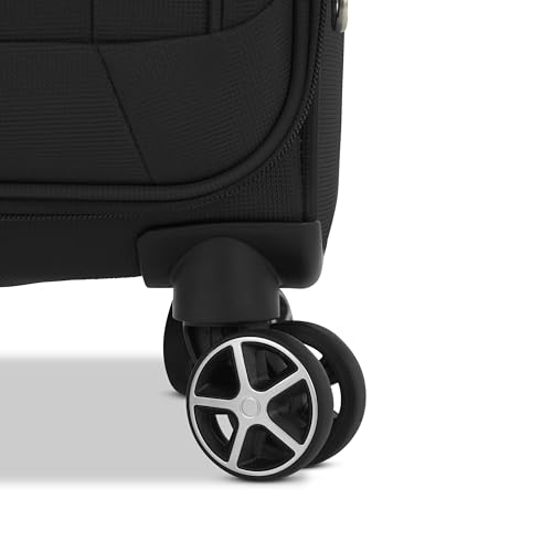 Samsonite Saire LTE Softside Expandable Luggage with Spinner Wheels, Black, 3-Piece Set (Carry On/Medium/Large)