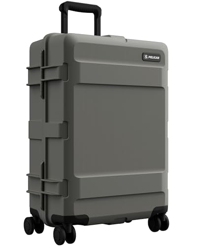 Pelican ATX Luggage Hard Case Luggage with Wheels - Waterproof Hardshell - Medium Size (25 Inch) Check-In Suitcase (Charcoal)