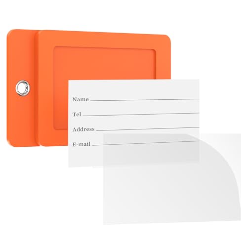 Gostwo 2 Pack Luggage Tags for Suitcases, 26 Initial Letter Travel Luggage Baggage Identification Labels ID Tag Fully Bendable Tags with Stainless Steel Loop (Orange) (Letter C)