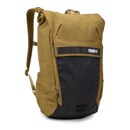 Thule Paramount Bike Commuter Backpack - 20L Capacity - Adjustable fit - 16" Padded Laptop Sleeve and 11" Tablet Pocket - Rolltop Closure - Side Phone Pocket - Taillight Loop