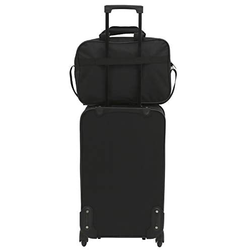 Travelers Club Euro 3-Piece Carry-On Luggage Set, Black