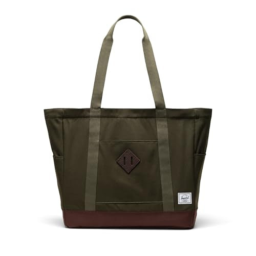 Herschel Supply Co. Heritage Tote Bag, Ivy Green/Chicory Coffee, 24.5 L
