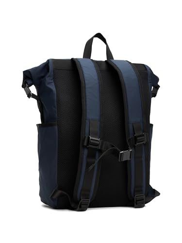 Tommy Hilfiger Mens Colour Rolltop Backpack, Space Blue