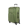 SWISSGEAR Sion Softside Expandable Spinner Luggage Durable Lightweight Travel Suitcase, Evergreen, Checked-Medium