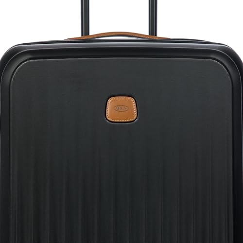 Bric's Taormina Ultra-Light Checked Luggage – Expandable Hard Shell Suitcase with TSA Lock, Anti-Tamper Zippers & 360 Spinner Mobility Wheels - 30 Inch, Black