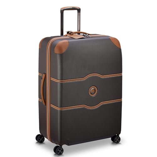 DELSEY PARIS Chatelet Air 2.0 Hardside Luggage with Spinner Wheels, Chocolate Brown, 2 Piece Set, (20/28)