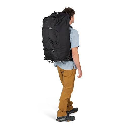 Osprey Farpoint Fairview 65L Wheeled Travel Pack - Rolling Backpack Travel Bag - Luggage with Wheels, Black