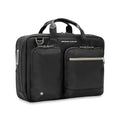 Briggs & Riley Medium Expandable Briefcase - Laptop Bag for Work & Travel, Briefs for Men & Women, Includes Shoulder Strap, Self-Repairing Zippers, Fits up to 15" Computer - HTA Collection, Black