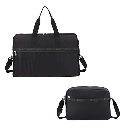 LeSportsac Daniella Crossbody and Deluxe Large Weekender (Recycled Black) Bundle and save 15% off