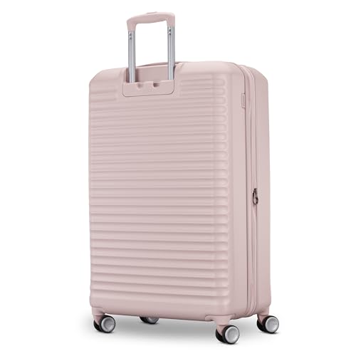 American Tourister Stratum 3.0 Large 28-Inch Spinner, Airline Approved, Durable Hardside Luggage, Expands 1.5", RightHeight™ Adjustable Handle, Pink Blush