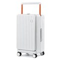 Joyway Hardshell 24 inch luggage with spinner wheels, Lightweight Hardside large checked withTSA Lock (White, Checked Luggage-24 Inch)